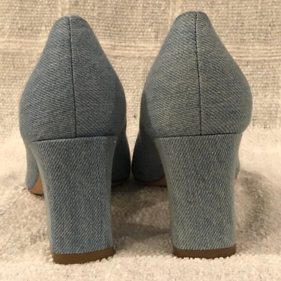 Marc Fisher Zala Light Blue Denim Pointed Toe Pump Heels Size 5.5 New READ - Picture 4 of 8
